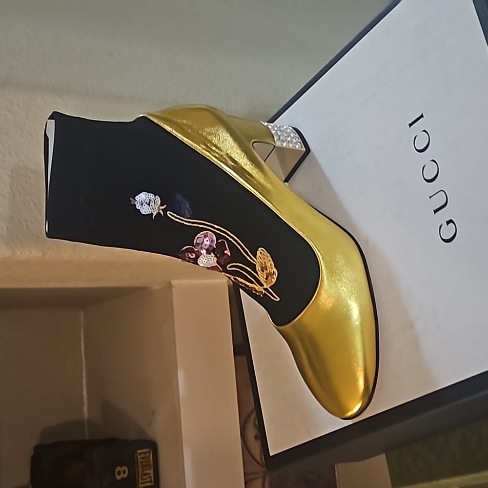 Gucci "Candy" Embroidered Ankle Sock Booties - Picture 7 of 12